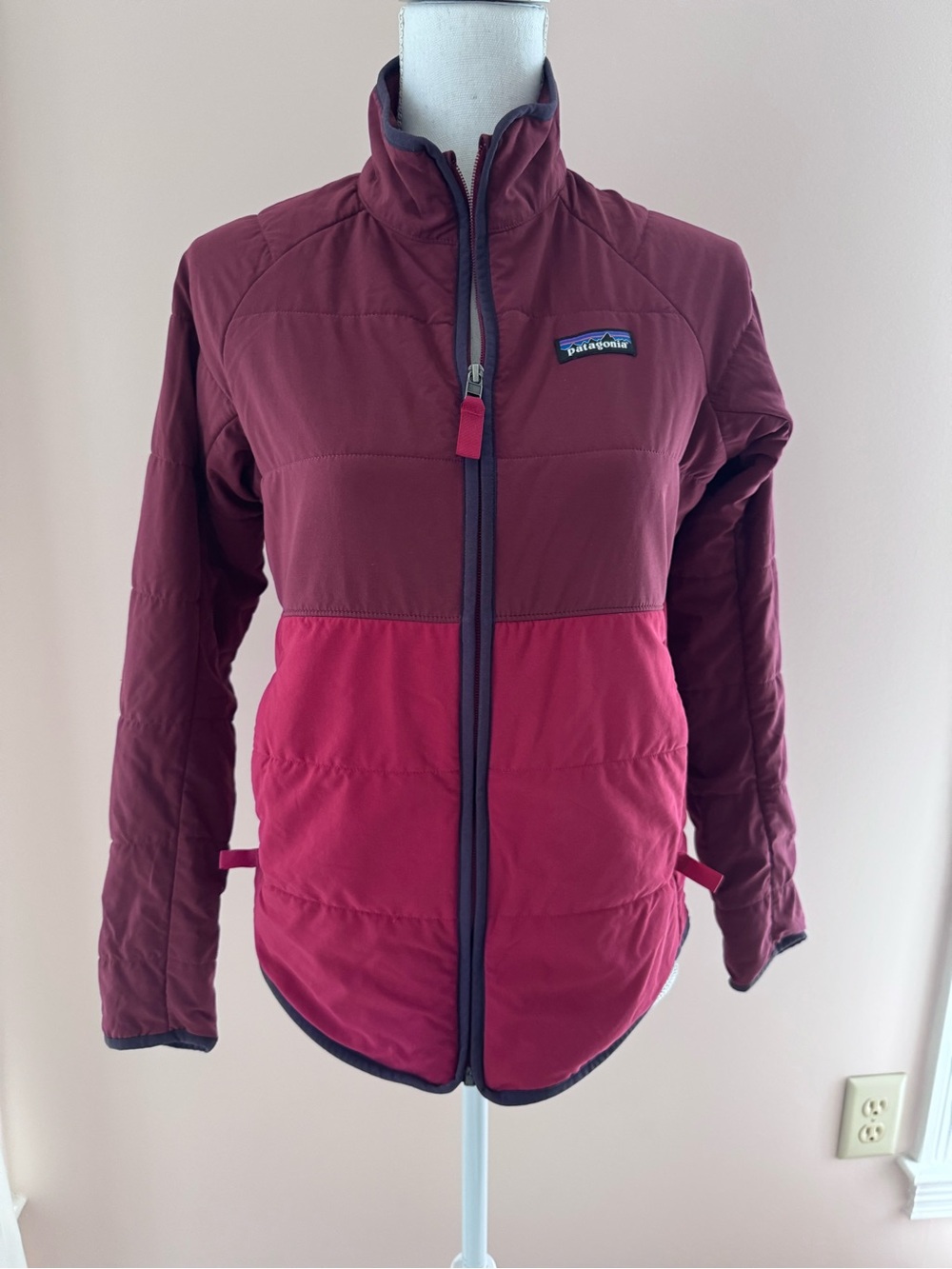 Patagonia Women's Pack in Jacket Red Burgundy Size Small - Picture 2 of 9